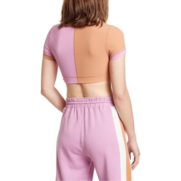 L Space Revolutions Ribbed Colorblock Crop Top Size Medium New NWT - Picture 2 of 11
